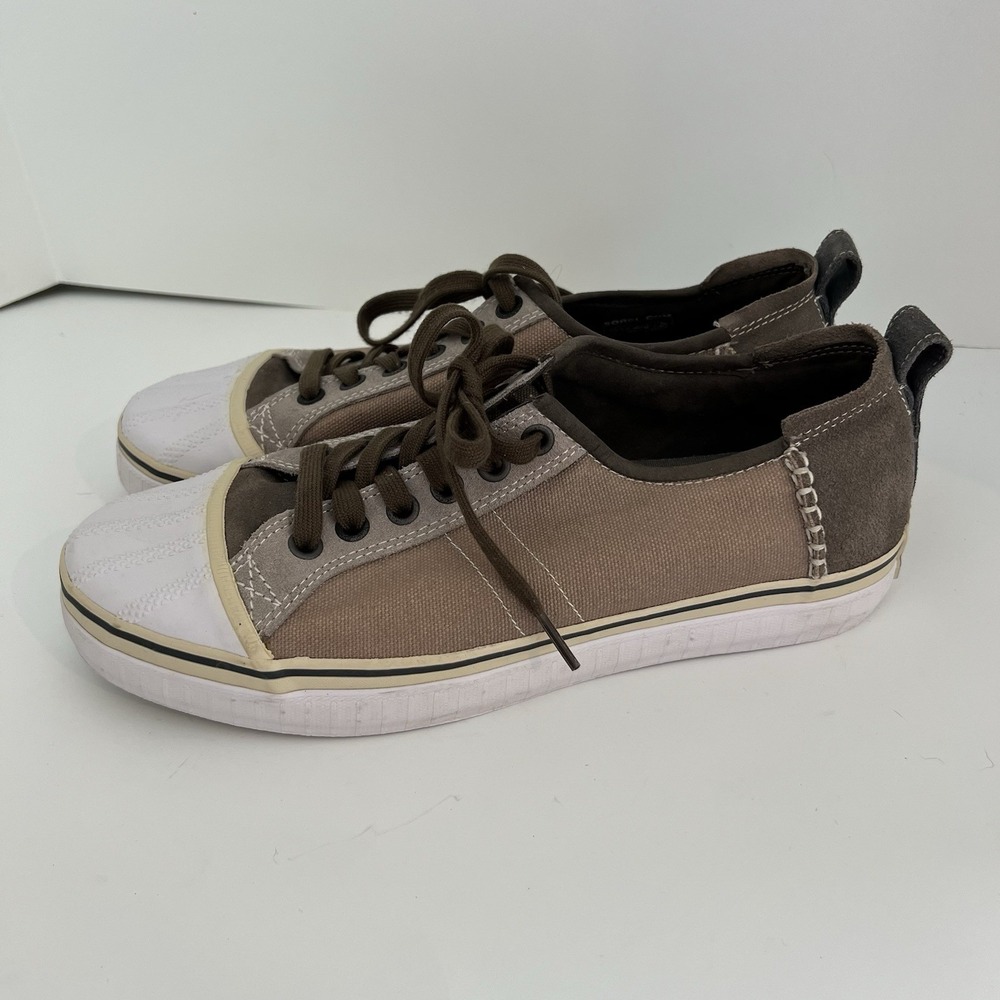 Sorel Sentry Low Top Canvas Suede Rubber Shell Duck Toe Sneakers Shoes Sz 11.5